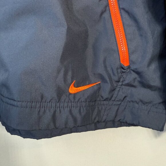 Nike Full Zip Windbreaker Track Jacket Mens Large Navy Orange Activewear Outdoor - Picture 9 of 15